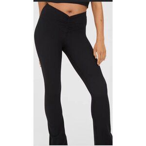 Aerie Offline Real Me High Waist MIcro Wafle Scrunch V Waist Flare Pants Sz Smal